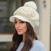 🎁A legjobb ajándék neki🎁👒-Női meleg téli sapka rövid karimájú🥰